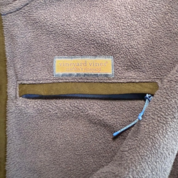 Vineyard Vines Men's Fleece Snap Pullover Sweatshirt Navy Blue Size‎ Medium EUC - Picture 9 of 10